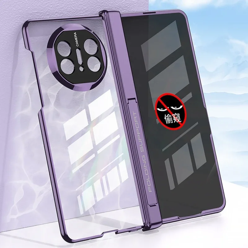 For Huawei Mate X5 Phone Case Plating Clear Fold Case Outer Screen Glass Stand Protective Magnetic Hinge Preventing Peeping Case
For Huawei Mate X5 Phone Case Plating Clear Fold Case Outer Screen Glass Stand Protective Magnetic Hinge Preventing Peeping Case