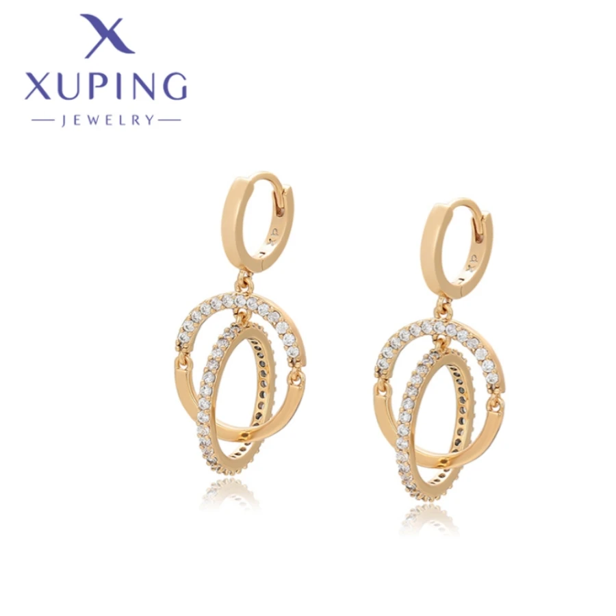 Xuping Jewelry New Fashion Popular Circle Heart Shape Zircon Gold Color Hang Earrings for Women Girls Christmas Gifts S00121535
Xuping Jewelry New Fashion Popular Circle Heart Shape Zircon Gold Color Hang Earrings for Women Girls Christmas Gifts S00121535