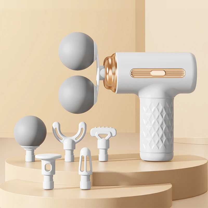 Portable Dual Head Fascia Gun with 6 Massage Heads, Replaceable with 100 Levels of Adjustable Strength
Portable Dual Head Fascia Gun with 6 Massage Heads, Replaceable with 100 Levels of Adjustable Strength