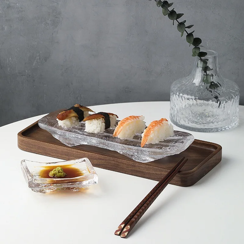 Japanese Glass Sashimi Board, Ice River Sushi, Kitchen Dishes, Tableware, Dinner, Cake, Restaurant, Bar, Family Garden
Japanese Glass Sashimi Board, Ice River Sushi, Kitchen Dishes, Tableware, Dinner, Cake, Restaurant, Bar, Family Garden