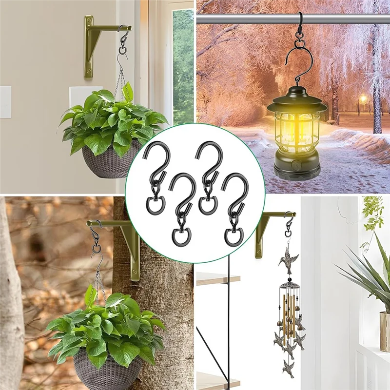 IALJ-4 Pcs Swivel Plant Hanger Pots Hooks Heavy Duty Hanging Plant Hook 360 Degrees Swivel Metal Hooks For Indoor And Outdoor
IALJ-4 Pcs Swivel Plant Hanger Pots Hooks Heavy Duty Hanging Plant Hook 360 Degrees Swivel Metal Hooks For Indoor And Outdoor