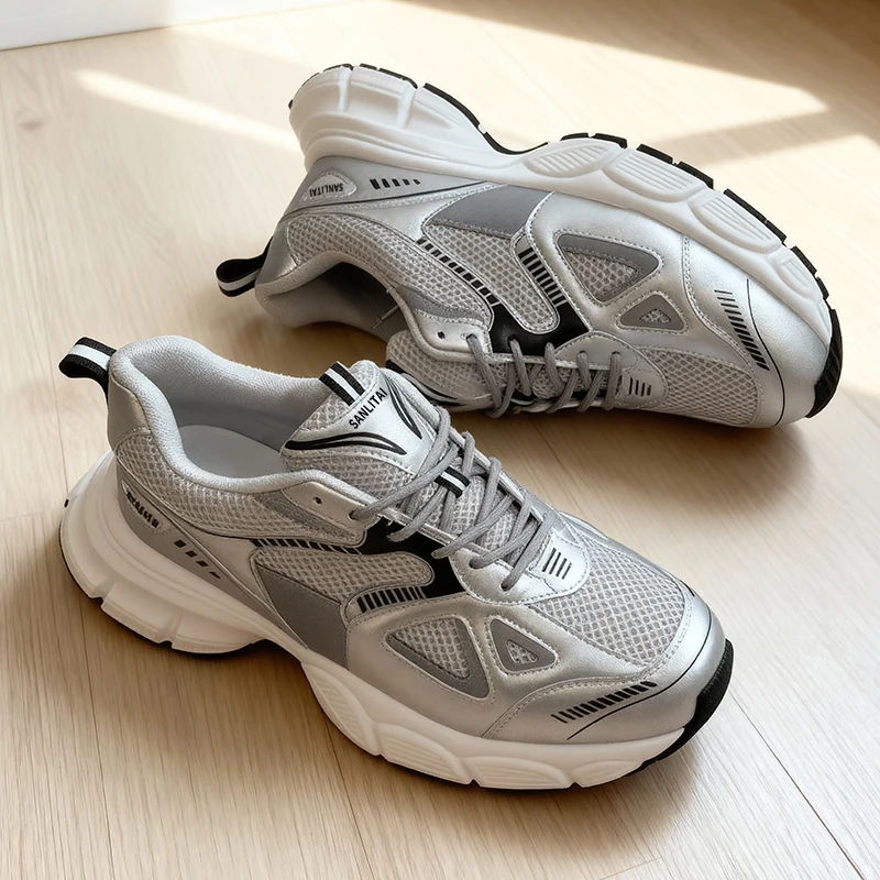 Men's dad shoes in sizes 45-50, extra wide, new spring 2026 style. Lightweight and anti-slip, breathable mesh. Suitable for runn
Men's dad shoes in sizes 45-50, extra wide, new spring 2026 style. Lightweight and anti-slip, breathable mesh. Suitable for runn