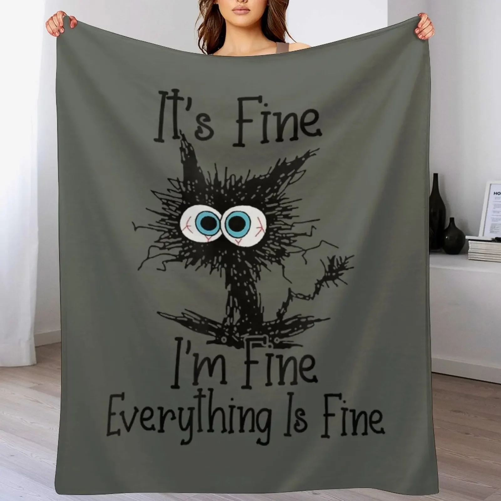 Its Fine Im Fine Everything Is Fine Funny Black Cat Throw Blanket Shaggy Soft Decoratives Decorative Sofa Blankets
Its Fine Im Fine Everything Is Fine Funny Black Cat Throw Blanket Shaggy Soft Decoratives Decorative Sofa Blankets