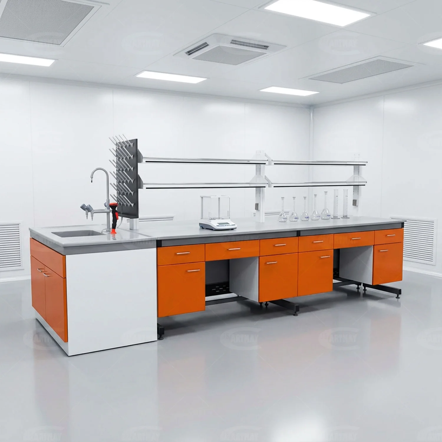 Cartmay Hospital University Durable Physics Chemistry Laboratory Furniture Work Bench with Sink
Cartmay Hospital University Durable Physics Chemistry Laboratory Furniture Work Bench with Sink