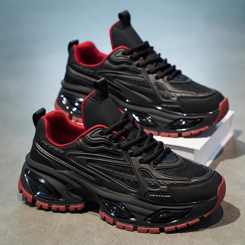 Men's Running Shoes 2026 New Summer Air-Cushioned Shock Absorption Sports Sneakers Thick Bottom Heightening Pure Black Casual...
Men's Running Shoes 2026 New Summer Air-Cushioned Shock Absorption Sports Sneakers Thick Bottom Heightening Pure Black Casual...