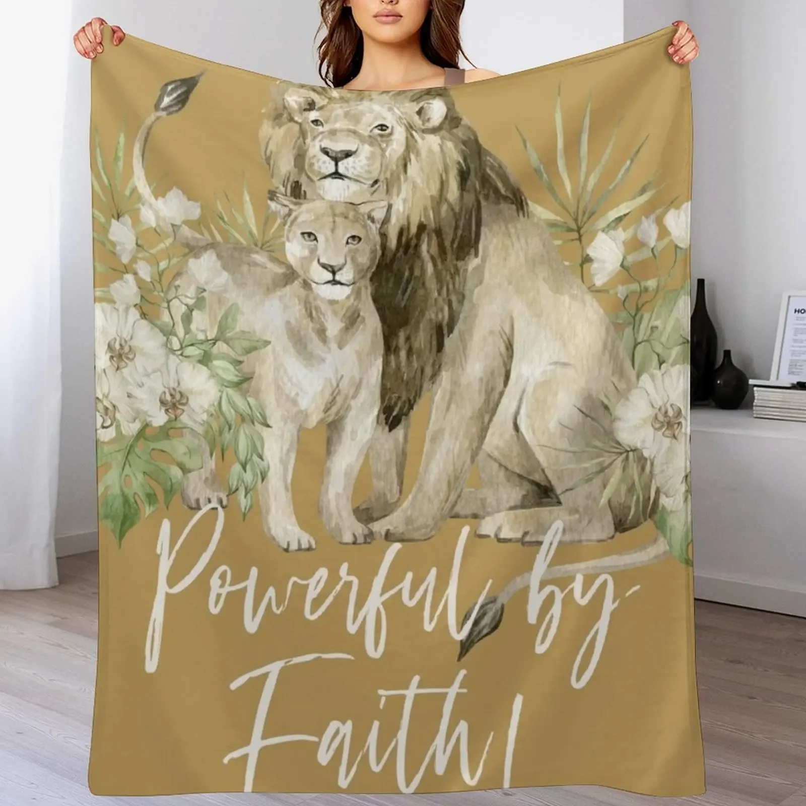 POWERFUL BY FAITH! (LION) Throw Blanket Flannel Fleece Soft Warm Throw Blanket
POWERFUL BY FAITH! (LION) Throw Blanket Flannel Fleece Soft Warm Throw Blanket