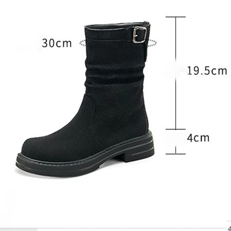 Girseaby Classic Women Mid Calf Boots Round Toe Thick Heels 4cm Slip On Size 41 42 43 Vintage Soft Daily Bota
Girseaby Classic Women Mid Calf Boots Round Toe Thick Heels 4cm Slip On Size 41 42 43 Vintage Soft Daily Bota