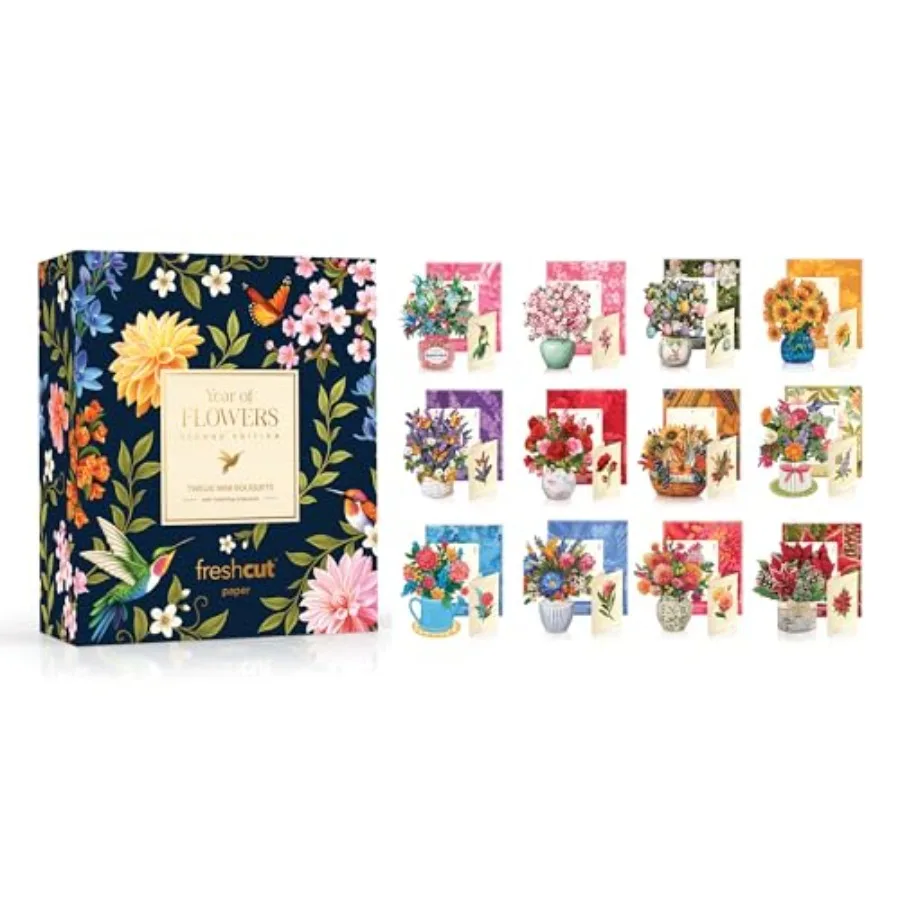 Pop Up Cards, Set 12 Mini Bouquets with Mtching Crd, 6 Inch 3D Popup Forever Flowers Greeting Cards, Bulk Card Pack of 12 with
Pop Up Cards, Set 12 Mini Bouquets with Mtching Crd, 6 Inch 3D Popup Forever Flowers Greeting Cards, Bulk Card Pack of 12 with