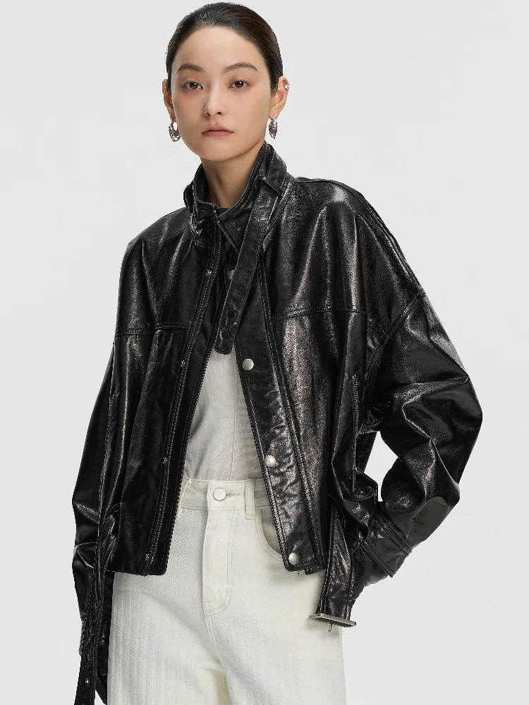 Women's Sheepskin Coat High Quality Head Layer Oil Wax Genuine Leather Jacket Short Trend Cool Cool Leather Jacket For Woman
Women's Sheepskin Coat High Quality Head Layer Oil Wax Genuine Leather Jacket Short Trend Cool Cool Leather Jacket For Woman
