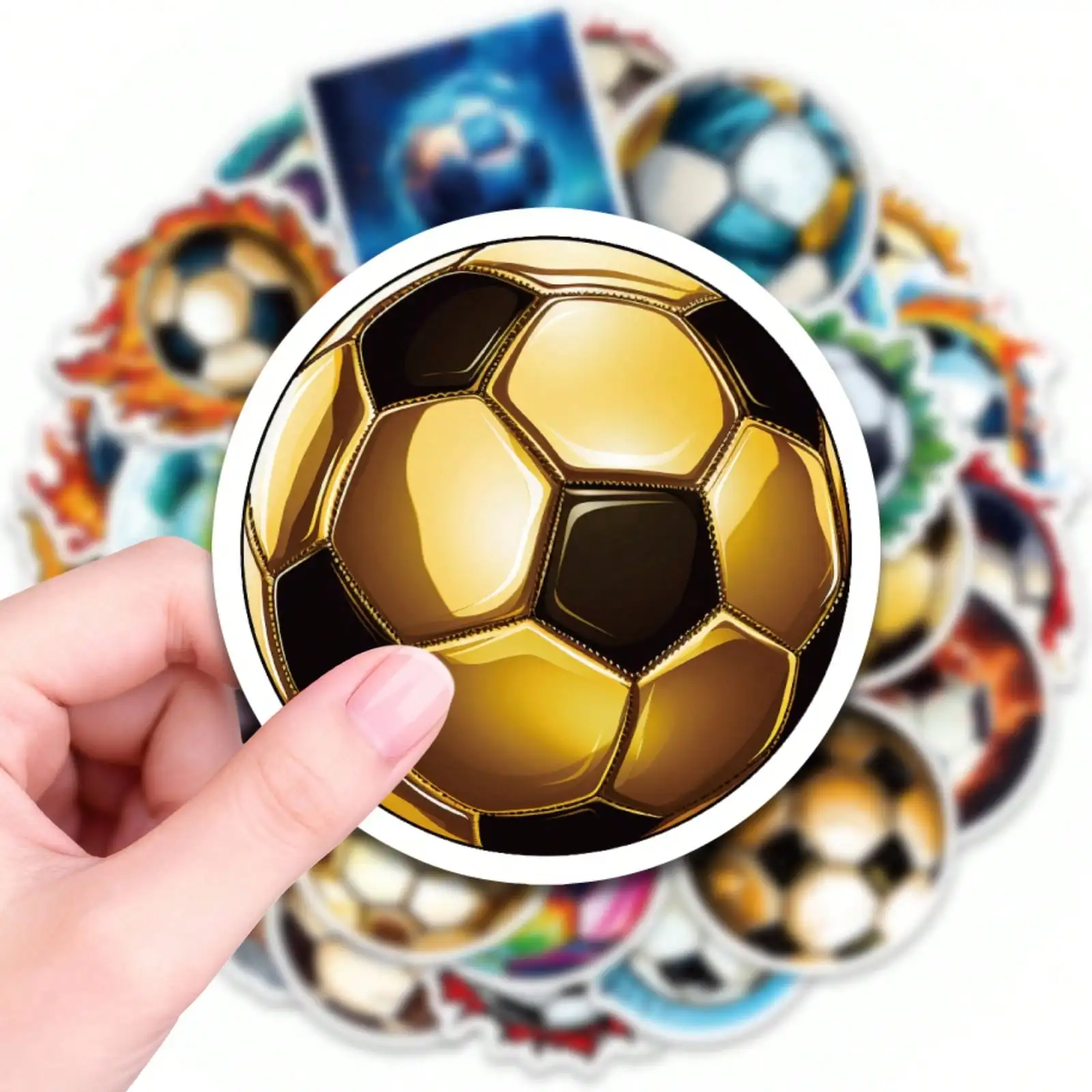 50 PCS Soccer Ball Stickers, Sports Themed Decals For Water Bottles, Laptops, Skateboards, Phone Cases, Football Fans, Athletes, Sports Enthusiasts, Waterproof Vinyl Stickers For Team Gear, Luggage, Water Bottles, Bedroom Decor
50 PCS Soccer Ball Stickers, Sports Themed Decals For Water Bottles, Laptops, Skateboards, Phone Cases, Football Fans, Athletes, Sports Enthusiasts, Waterproof Vinyl Stickers For Team Gear, Luggage, Water Bottles, Bedroom Decor