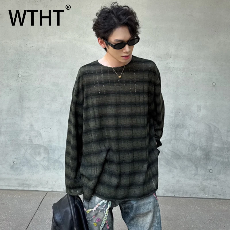 WTHT винтажные мужские полосатые контрастные цвета, футболки старого дизайна, модные топы с длинными рукавами и круглым вырезом, мужские осень 2021, 2A1673
WTHT винтажные мужские полосатые контрастные цвета, футболки старого дизайна, модные топы с длинными рукавами и круглым вырезом, мужские осень 2021, 2A1673
