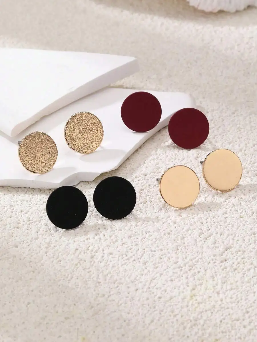 4 Pairs Mini Round Stud Earrings Fashion Jewelry For Women
4 Pairs Mini Round Stud Earrings Fashion Jewelry For Women