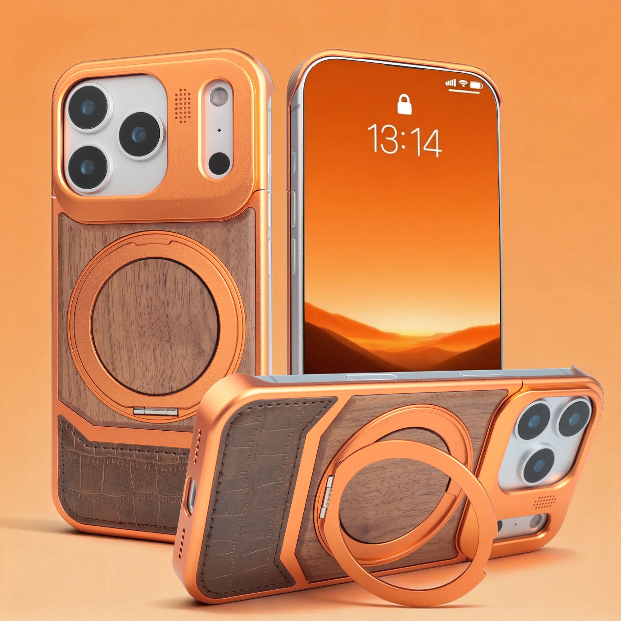 Роскошный противоударный кожаный чехол Magsafe из алюминиевого сплава орехового дерева для IPhone, 17 Pro, 17 Pro Max, чехлы
Роскошный противоударный кожаный чехол Magsafe из алюминиевого сплава орехового дерева для IPhone, 17 Pro, 17 Pro Max, чехлы