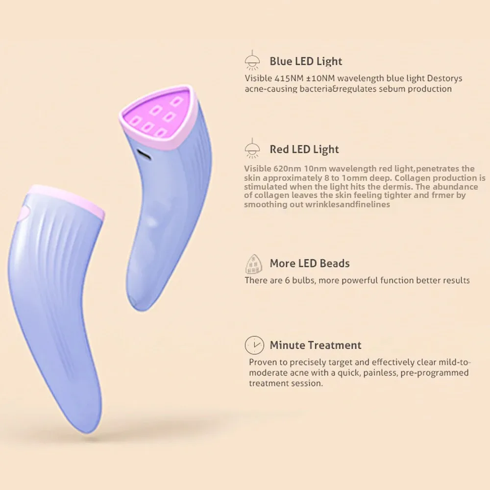 Led Red & Blue Acne Spot Treatment RF Beauty Device Equipment Wand Massager Face Light Therapy Machine RF UV Facial
Led Red & Blue Acne Spot Treatment RF Beauty Device Equipment Wand Massager Face Light Therapy Machine RF UV Facial