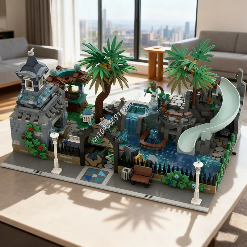 2368pcs MOC Modular Swimming Pool Modulared Model Building Blocks Toy Architecture Assemble Christmas Gift DIY Brick Birthday
2368pcs MOC Modular Swimming Pool Modulared Model Building Blocks Toy Architecture Assemble Christmas Gift DIY Brick Birthday