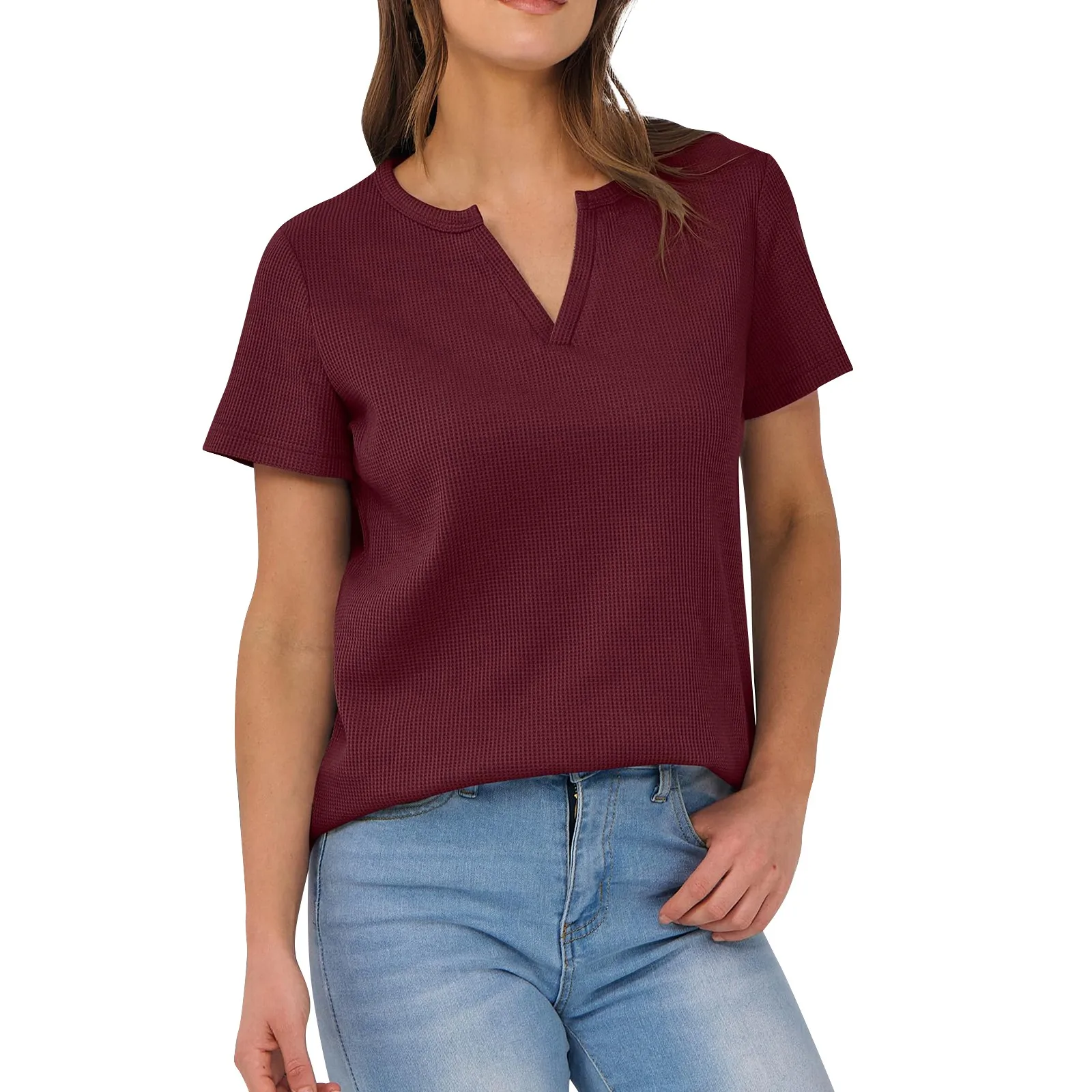 Women V-neck Low Cut Solid Color T-shirts Long Sleeve Slim Fit Round Neck Spring Fall Casual Tops Streetwear New
Women V-neck Low Cut Solid Color T-shirts Long Sleeve Slim Fit Round Neck Spring Fall Casual Tops Streetwear New