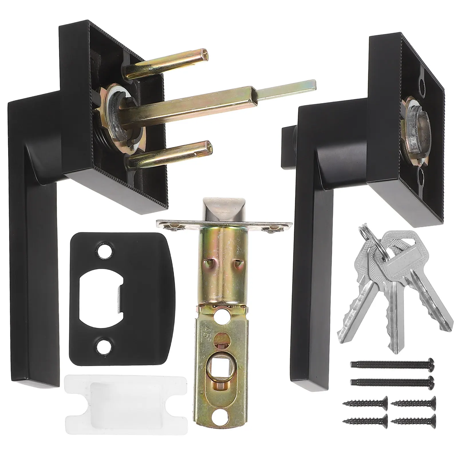 American Room Lock Aluminum Square Door Handle With Key For Bedroom Bathroom Interior Use Indoor Door Knob Lock For Home
American Room Lock Aluminum Square Door Handle With Key For Bedroom Bathroom Interior Use Indoor Door Knob Lock For Home