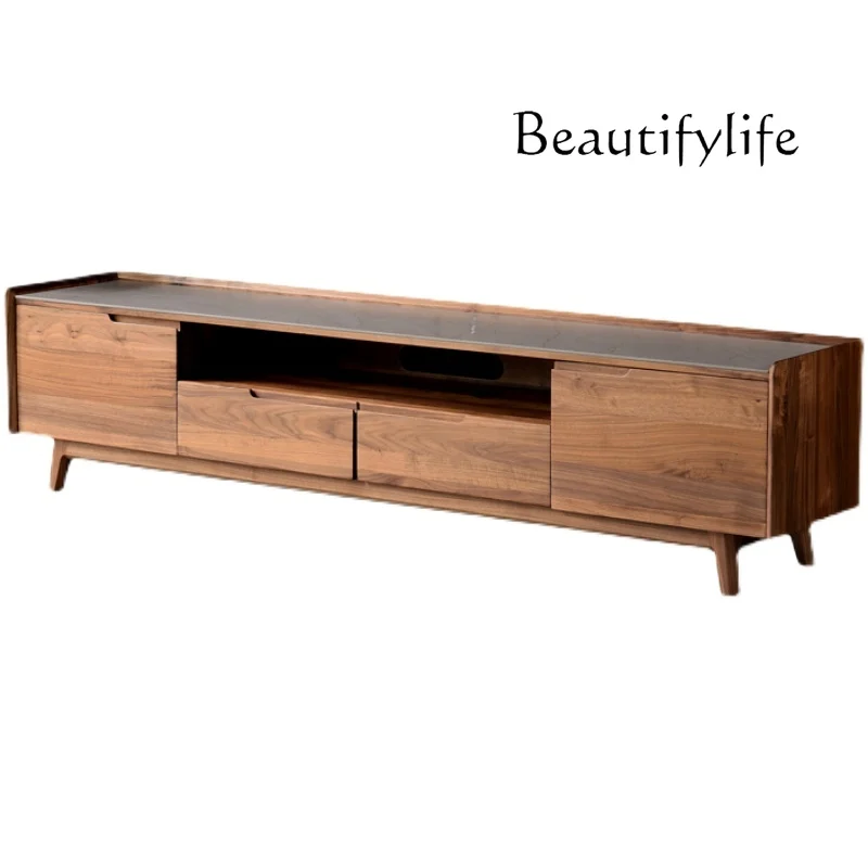 North America Black Walnut Stone Plate TV Cabinet and Tea Table Nordic Solid Wood Storage Drawer Audiovisual Cabinet
North America Black Walnut Stone Plate TV Cabinet and Tea Table Nordic Solid Wood Storage Drawer Audiovisual Cabinet