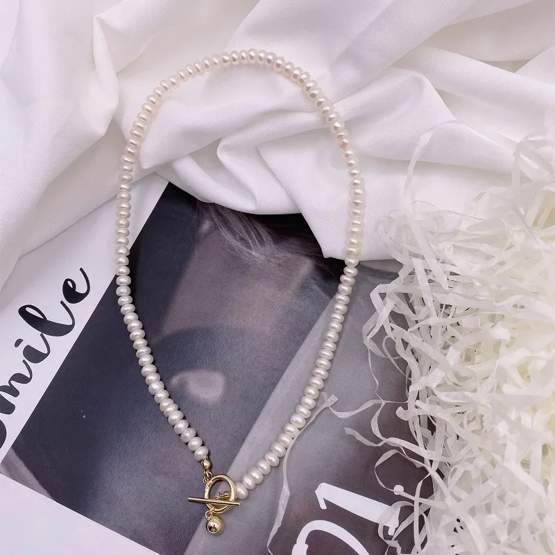 Minar Dainty Irregular Freshwater Pearl Toggle Clasp Circle Beaded Necklace for Women Mujer 14K Real Gold Plated Copper Chokers
Minar Dainty Irregular Freshwater Pearl Toggle Clasp Circle Beaded Necklace for Women Mujer 14K Real Gold Plated Copper Chokers