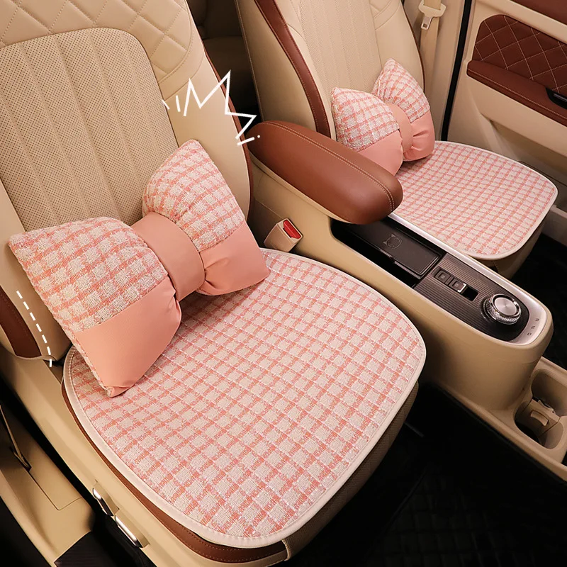 Car Seat Cushion Four Seasons Universal Ventilation Goddess Rear Three-piece Set Single Piece Small Fragrance Linen Seat Cushion
Car Seat Cushion Four Seasons Universal Ventilation Goddess Rear Three-piece Set Single Piece Small Fragrance Linen Seat Cushion