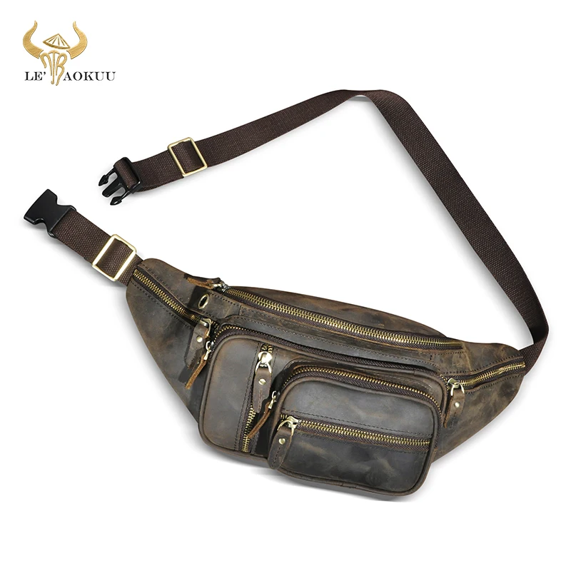 Real Crazy Horse Leather Travel Vintage Fanny Waist Belt Bag Chest Pack Sling Bag Design Phone Cigarette Case For Men Male 379
Real Crazy Horse Leather Travel Vintage Fanny Waist Belt Bag Chest Pack Sling Bag Design Phone Cigarette Case For Men Male 379