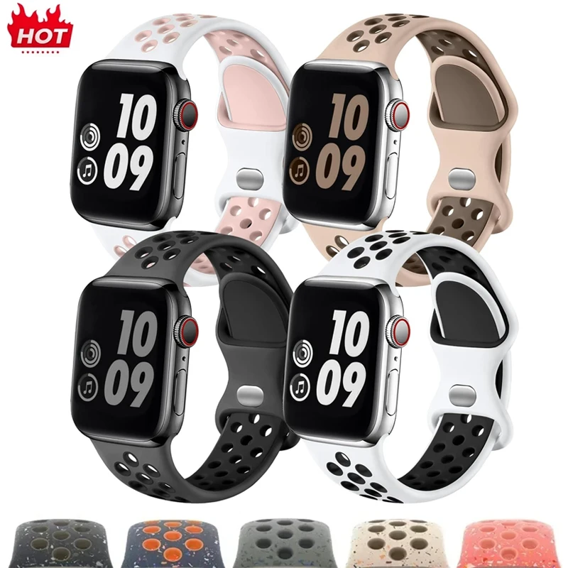 Strap For Apple Watch Band 44mm 49mm 45mm 40mm 41mm 38mm 42mm correa Breathable sports bracelet iwatch series 8 SE 7 6 5 9 Ultra
Strap For Apple Watch Band 44mm 49mm 45mm 40mm 41mm 38mm 42mm correa Breathable sports bracelet iwatch series 8 SE 7 6 5 9 Ultra