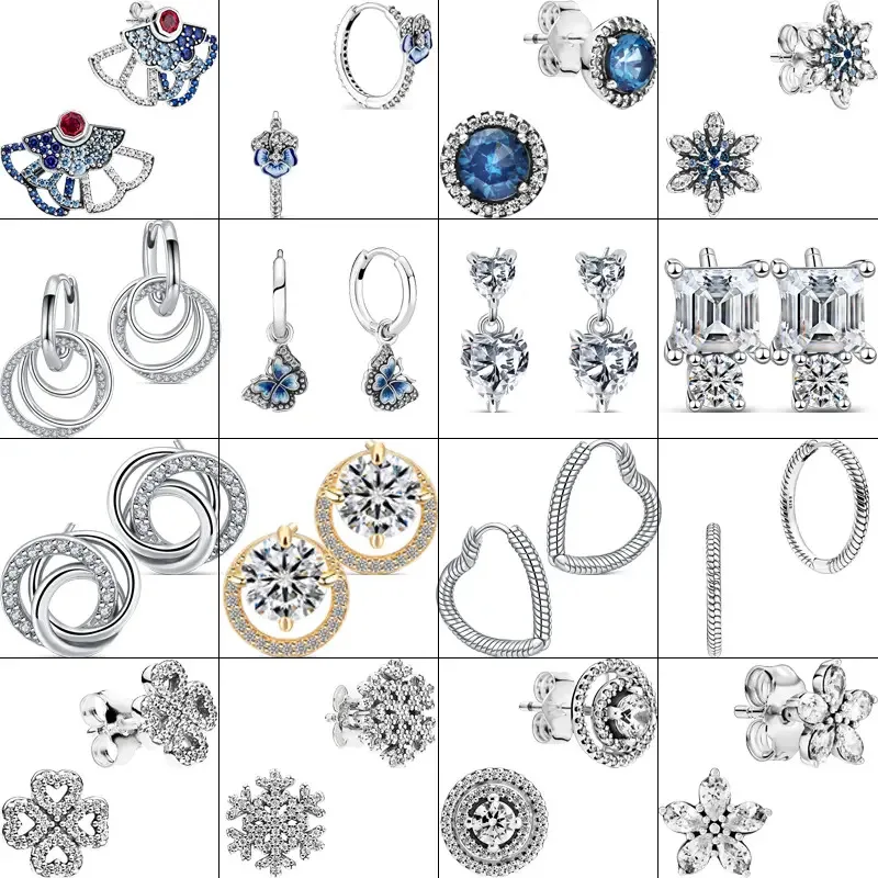 New 925 Sterling Silver Classic Earrings Transparent Zircon Eternal Heart Sparkling Earrings DIY Women's Engagement Jewelry
New 925 Sterling Silver Classic Earrings Transparent Zircon Eternal Heart Sparkling Earrings DIY Women's Engagement Jewelry