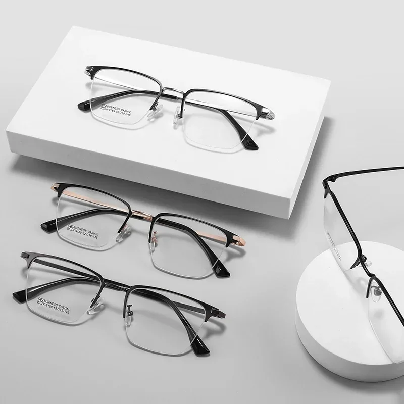 High-quality Alloy Eyeglasses Ultra-light Business Spectacle Simple Retro Square Optical Prescription Half-frame Glasses For Men
High-quality Alloy Eyeglasses Ultra-light Business Spectacle Simple Retro Square Optical Prescription Half-frame Glasses For Men