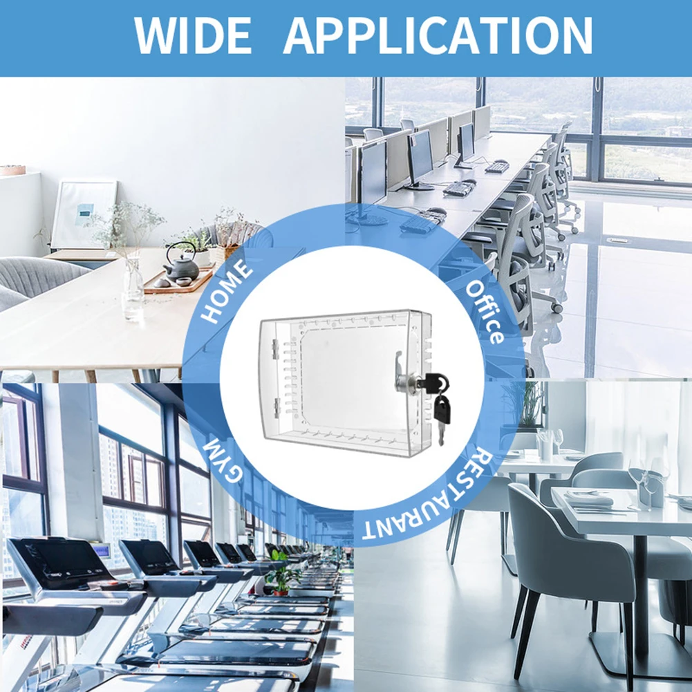 For Wall Mounted Thermostat Lock Box with Key Lock Transparent Cover Compatible with Most Thermostats 21 by 14 5 by 6 5 CM Size
For Wall Mounted Thermostat Lock Box with Key Lock Transparent Cover Compatible with Most Thermostats 21 by 14 5 by 6 5 CM Size