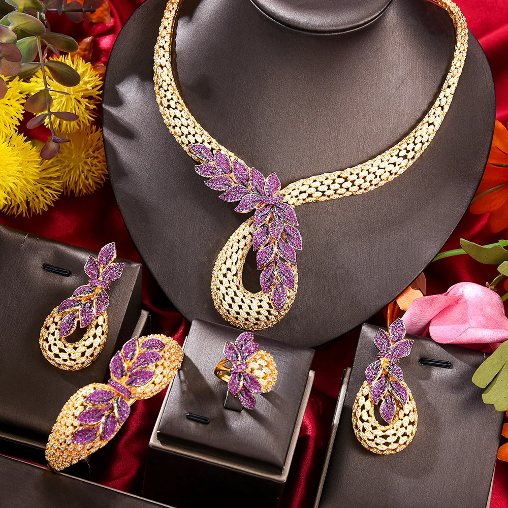 Kellybola Gorgeous Luxury Necklace Earrings Bangle Ring Jewelry Set Super Bridal Wedding Accessories High Quality New Fashion
Kellybola Gorgeous Luxury Necklace Earrings Bangle Ring Jewelry Set Super Bridal Wedding Accessories High Quality New Fashion