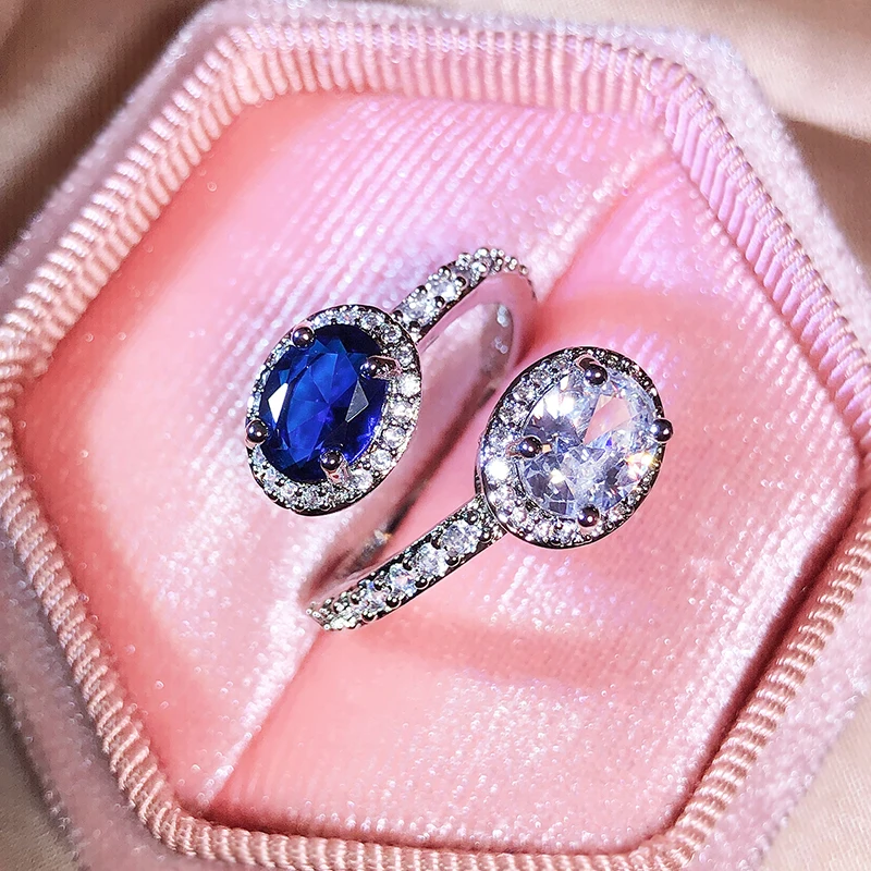 NEW Luxury Irregular Oval Sapphire Full Diamond Couple Ring For Women Geometric Silver-Plated Valentine's Day Gift Jewelry
NEW Luxury Irregular Oval Sapphire Full Diamond Couple Ring For Women Geometric Silver-Plated Valentine's Day Gift Jewelry