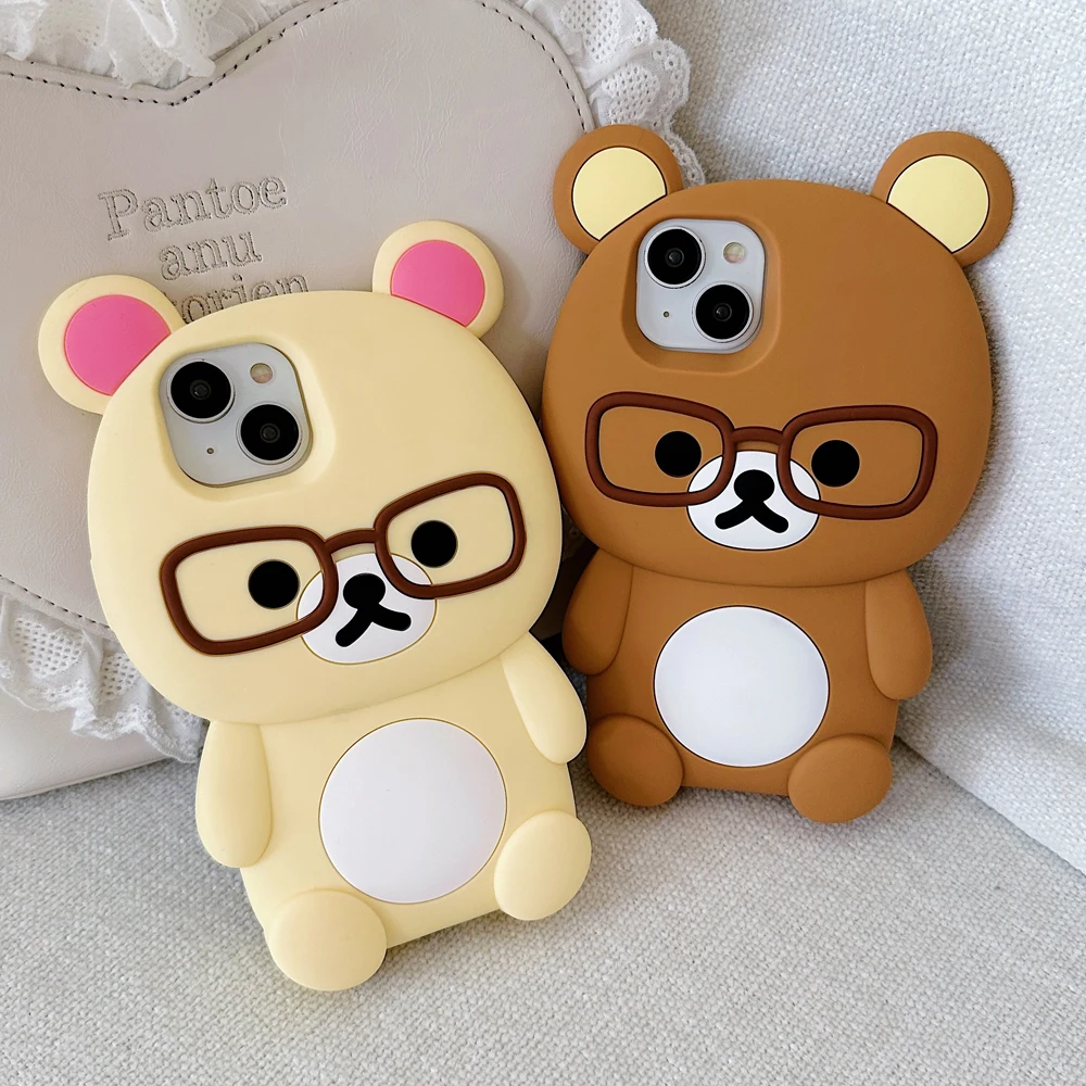3D Cartoon Relax Bear Soft Silicone Case for iPhone 11/12/13/14/15/16/Pro Max - Cute Animal Design Phone Back Cover Shockproof
3D Cartoon Relax Bear Soft Silicone Case for iPhone 11/12/13/14/15/16/Pro Max - Cute Animal Design Phone Back Cover Shockproof