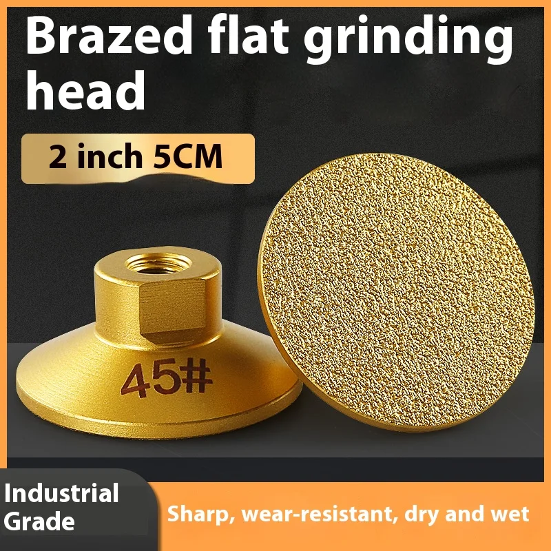 2 inch Brazed Flat Grinding Head, Help Stone Marble Quartz Stone Tile Trimming Countertop Joints Polishing Quality Sanding Pads
2 inch Brazed Flat Grinding Head, Help Stone Marble Quartz Stone Tile Trimming Countertop Joints Polishing Quality Sanding Pads