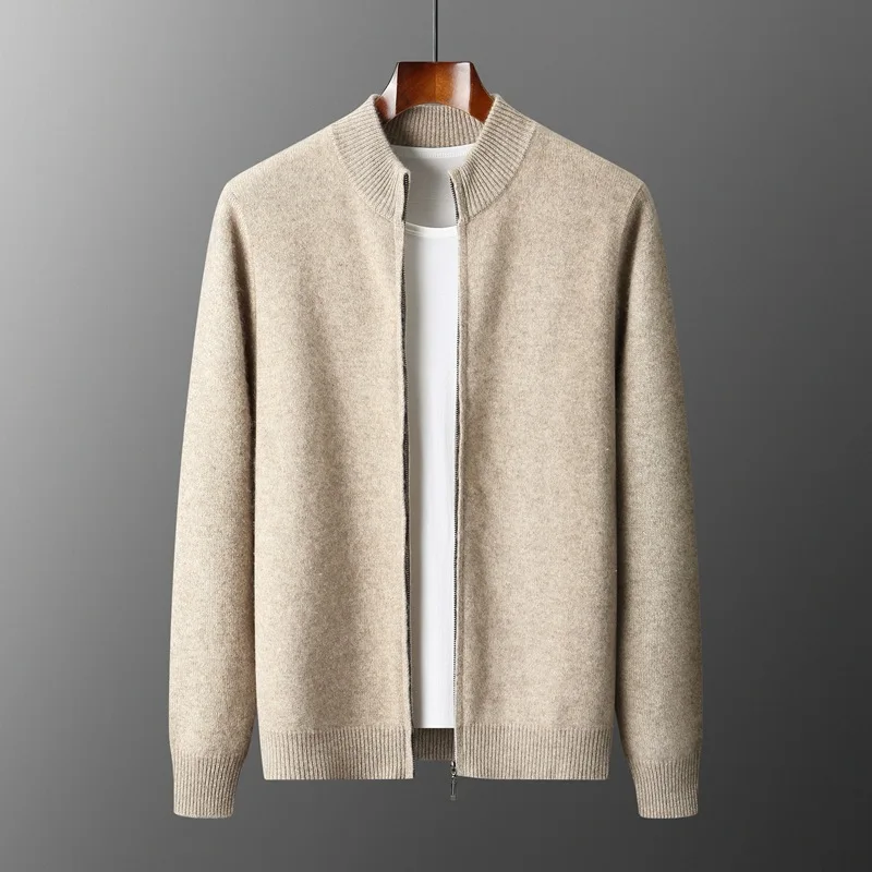 Autum Winter New Pure Wool Collar Cashmere Cardigan Men's Long-sleeved Cashmere
Autum Winter New Pure Wool Collar Cashmere Cardigan Men's Long-sleeved Cashmere