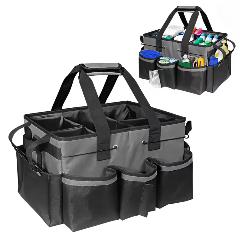 With handle, large capacity, multi-pocket storage canvas bag for cleaning tools, under-sink car cleaning tool organizer, househo
With handle, large capacity, multi-pocket storage canvas bag for cleaning tools, under-sink car cleaning tool organizer, househo