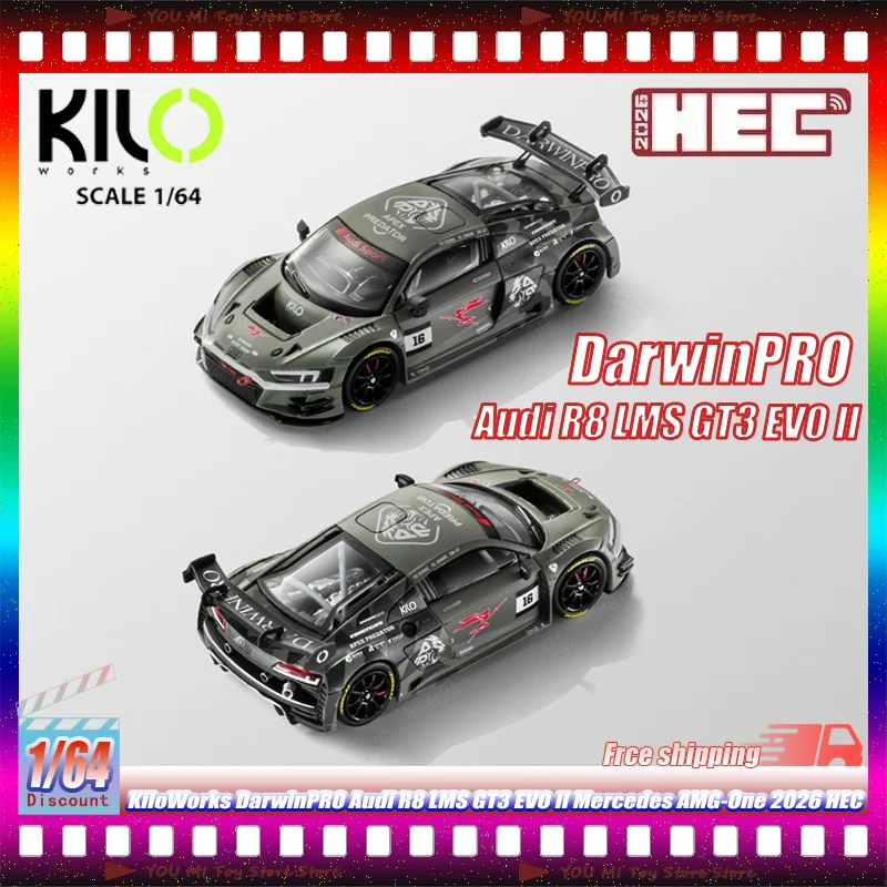 Миниатюрная литая модель Kiloworks 1:64 Darwinpro Audi R8 LMS GT3 Evo II Mercedes AMG-One 2026 HEC из сплава, настраиваемая игрушка-подарок
Миниатюрная литая модель Kiloworks 1:64 Darwinpro Audi R8 LMS GT3 Evo II Mercedes AMG-One 2026 HEC из сплава, настраиваемая игрушка-подарок