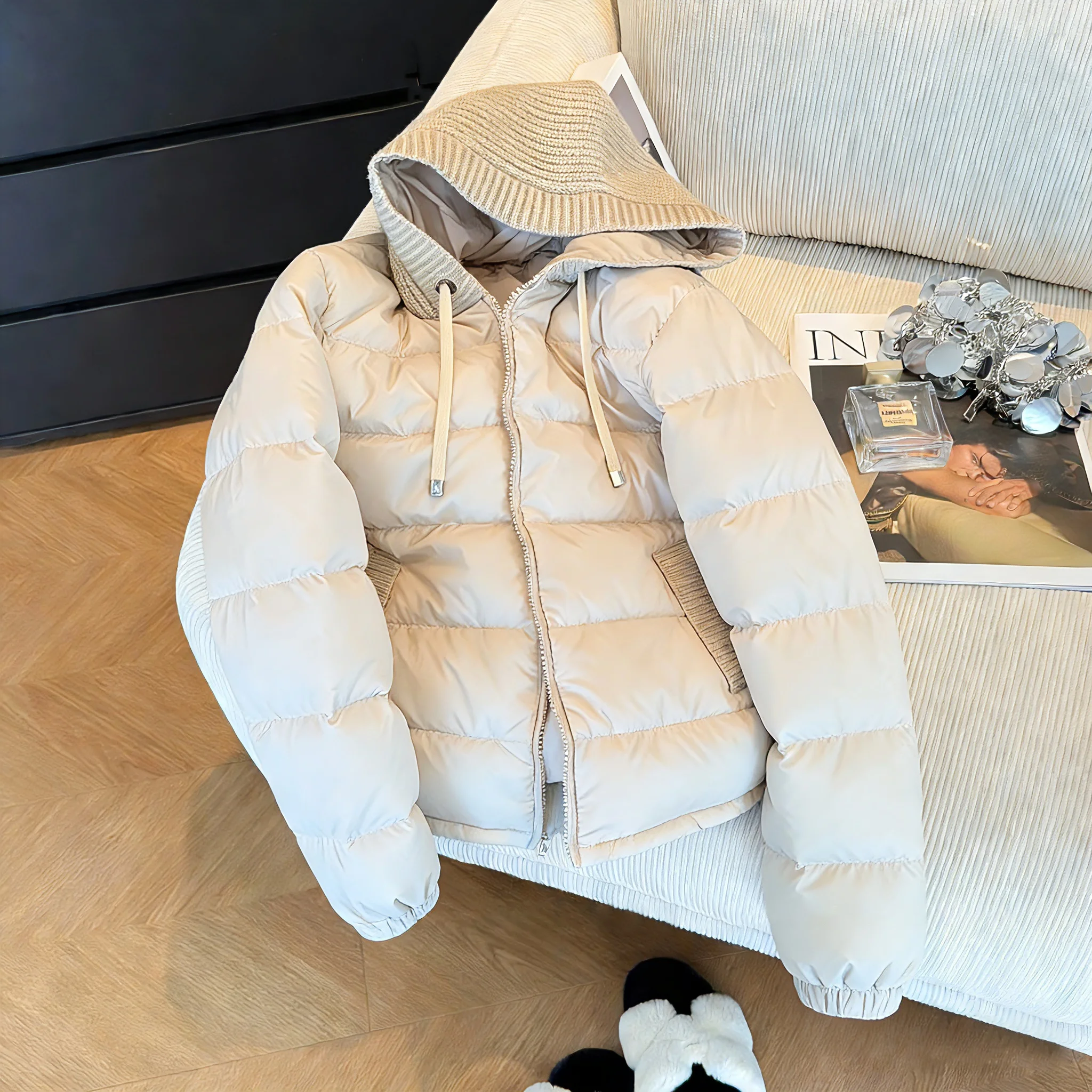 Heavy Knit Cotton Jaet with Hood Casual Sle Women's Faionable And Versatile Autumn Winter Outerwear Comfortable Fit Zip...
Heavy Knit Cotton Jaet with Hood Casual Sle Women's Faionable And Versatile Autumn Winter Outerwear Comfortable Fit Zip...