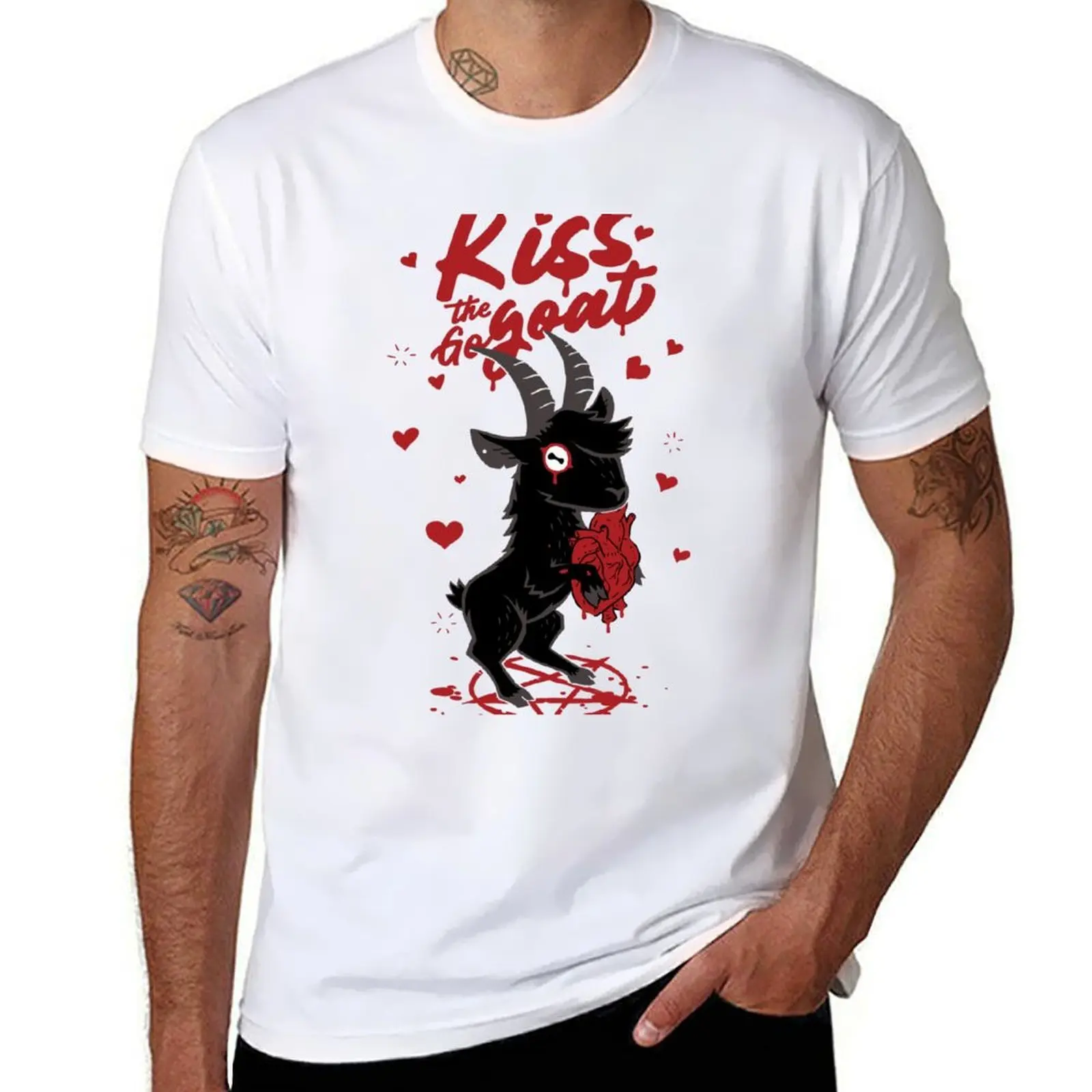 Kiss the goat! T-Shirt t shirt custom print t shirt man luxury T-Shirt 
Kiss the goat! T-Shirt t shirt custom print t shirt man luxury T-Shirt