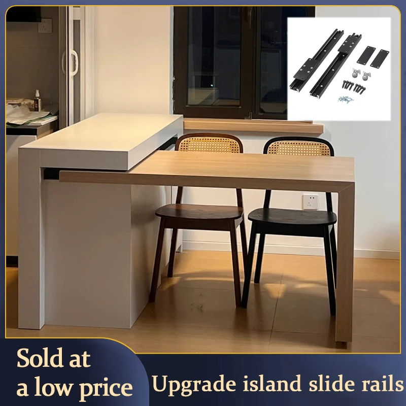 Extendable Pull-Out Slide Rail Kitchen Island Breakfast Bar Table Top With Retractable Rail Bottom Mount Hardware Kit
Extendable Pull-Out Slide Rail Kitchen Island Breakfast Bar Table Top With Retractable Rail Bottom Mount Hardware Kit