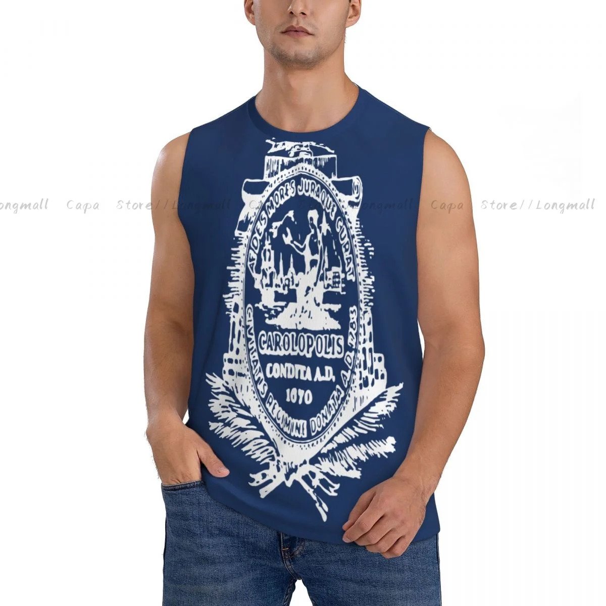 Summer Men's Gym Tank Top Fitness Training Quick-drying Bodybuilding Sleeveless Shirt Men Flag Of Charleston South Carolina Vest
Summer Men's Gym Tank Top Fitness Training Quick-drying Bodybuilding Sleeveless Shirt Men Flag Of Charleston South Carolina Vest