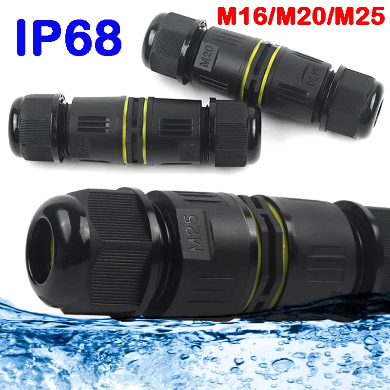 IP68 Outdoor Waterproof Junction Box Electrical Cable Connector, Easy to Install,M16 M20 M25 for Ø3.5-14mm Wire Range 2 Way
IP68 Outdoor Waterproof Junction Box Electrical Cable Connector, Easy to Install,M16 M20 M25 for Ø3.5-14mm Wire Range 2 Way