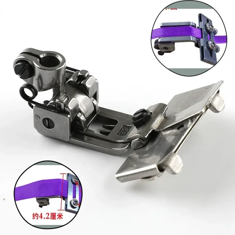 Industrial three-needle five-thread interlock stitching tape with 5.6 presser foot
Industrial three-needle five-thread interlock stitching tape with 5.6 presser foot