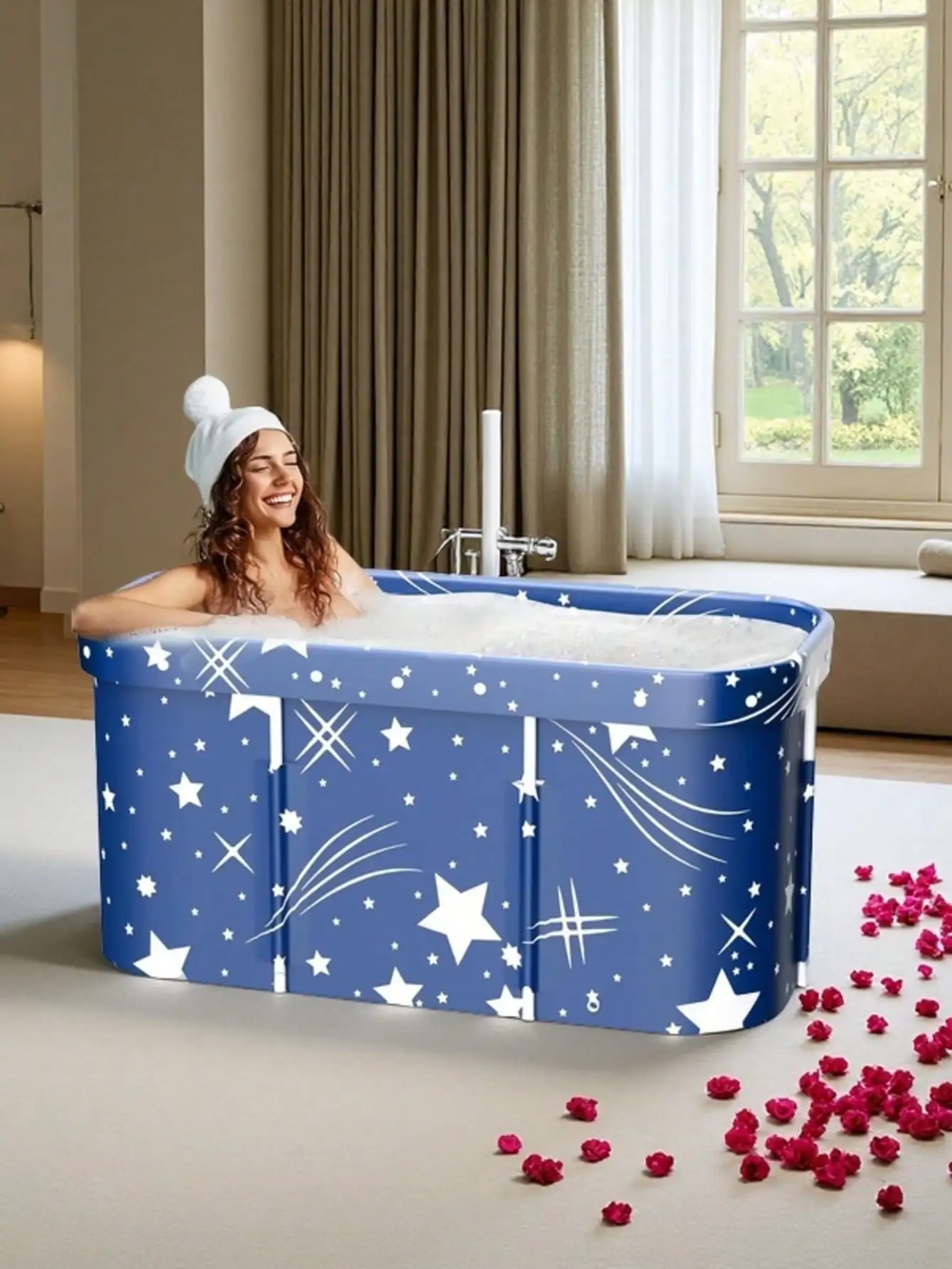 New 1 Piece Portable Large Adult Folding Bathtub; Independent Surround Folding Bathtub; Family Shower Room SPA Bathtub; Suitable For Hot/Ice Bath; Thickened Fullbody Soak SPA Bucket.
New 1 Piece Portable Large Adult Folding Bathtub; Independent Surround Folding Bathtub; Family Shower Room SPA Bathtub; Suitable For Hot/Ice Bath; Thickened Fullbody Soak SPA Bucket.