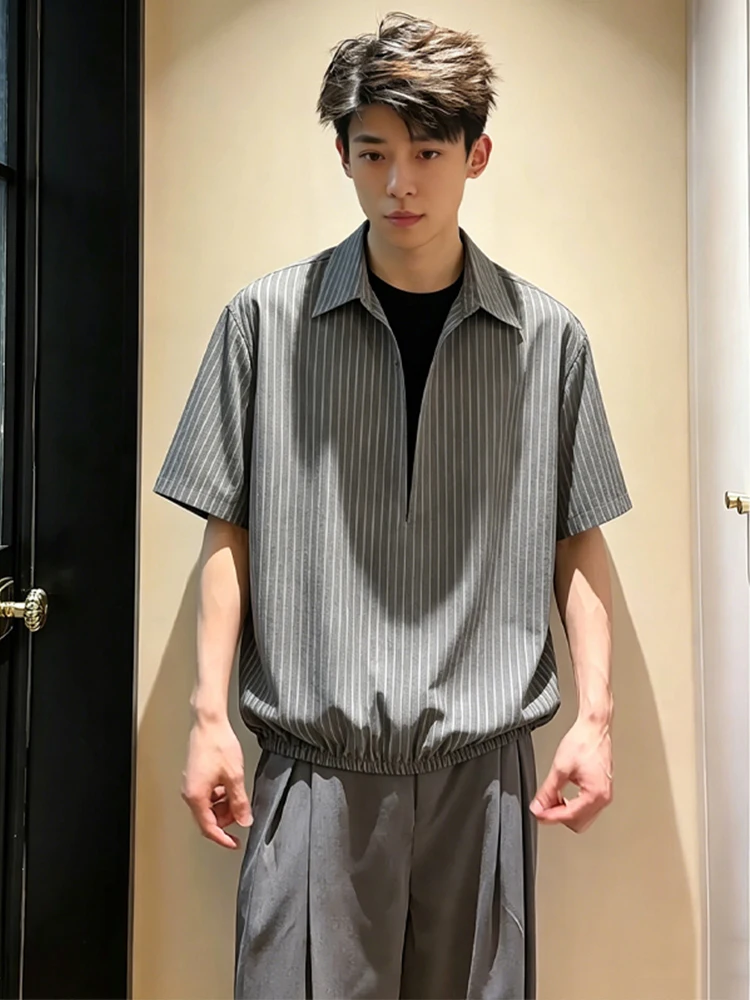 Deep Grey Short Sleeve Shirt Men's Summer Cleanfit Lazy Style Shirt Handsome Half Sleeve Fake Two-Piece Loose Fit Casual Shirt
Deep Grey Short Sleeve Shirt Men's Summer Cleanfit Lazy Style Shirt Handsome Half Sleeve Fake Two-Piece Loose Fit Casual Shirt