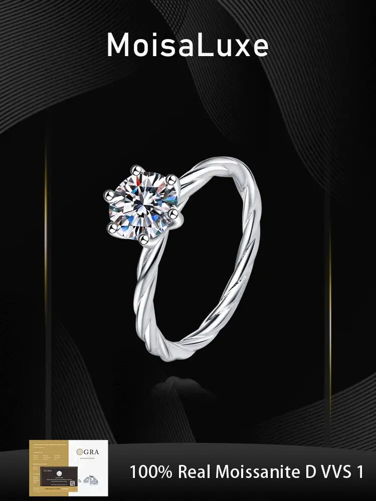 Официальный магазин MoisaLuxe GRA Moissanite Plata, кольца из стерлингового серебра 925 пробы, обручальное кольцо для женщин, свадебные изящные элегантные ювелирные изделия
Официальный магазин MoisaLuxe GRA Moissanite Plata, кольца из стерлингового серебра 925 пробы, обручальное кольцо для женщин, свадебные изящные элегантные ювелирные изделия