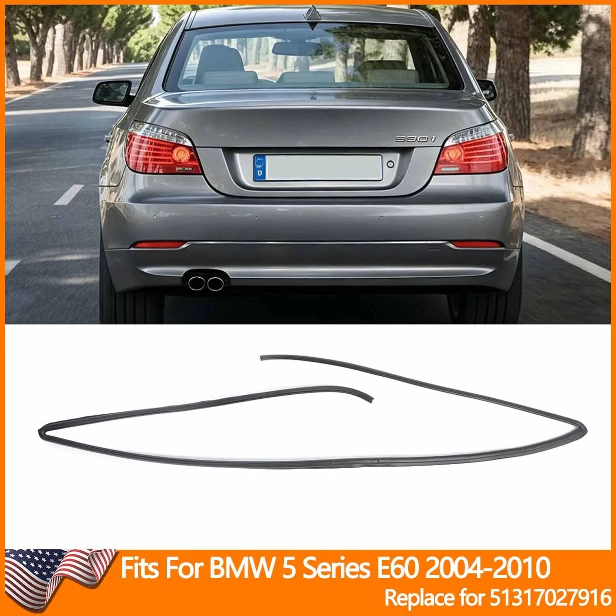 Auto Windows Seal For BMW 5 Series E60 528i 530i 550i 2004-2010 Rear Windshield Upper Moulding Trim Seal replace for 51317027916
Auto Windows Seal For BMW 5 Series E60 528i 530i 550i 2004-2010 Rear Windshield Upper Moulding Trim Seal replace for 51317027916