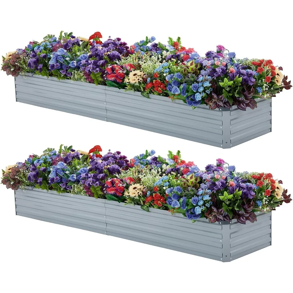 2 Pack 6x1.5x1FT, Outdoor Metal Gardening Planter Box for Vegetable Elevated Flower Herbs,Gray, Planters Raised Beds
2 Pack 6x1.5x1FT, Outdoor Metal Gardening Planter Box for Vegetable Elevated Flower Herbs,Gray, Planters Raised Beds
