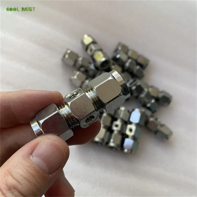 S426 Stainless steel two hole fitting 10/24UNC non-Slip lock quick connector 120bar for 3/8 patio mist cooling system 20pcs/pack
S426 Stainless steel two hole fitting 10/24UNC non-Slip lock quick connector 120bar for 3/8 patio mist cooling system 20pcs/pack