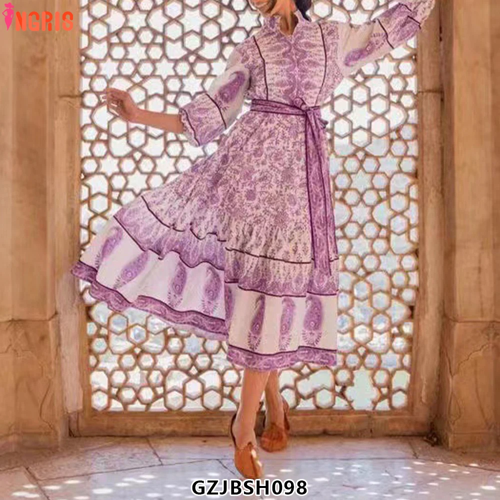 High Fashion Women's 3/4 Sleeve Round Neck Mid-Length Summer Bohemian Braided Maxi Dress-GZJBSH098
High Fashion Women's 3/4 Sleeve Round Neck Mid-Length Summer Bohemian Braided Maxi Dress-GZJBSH098
