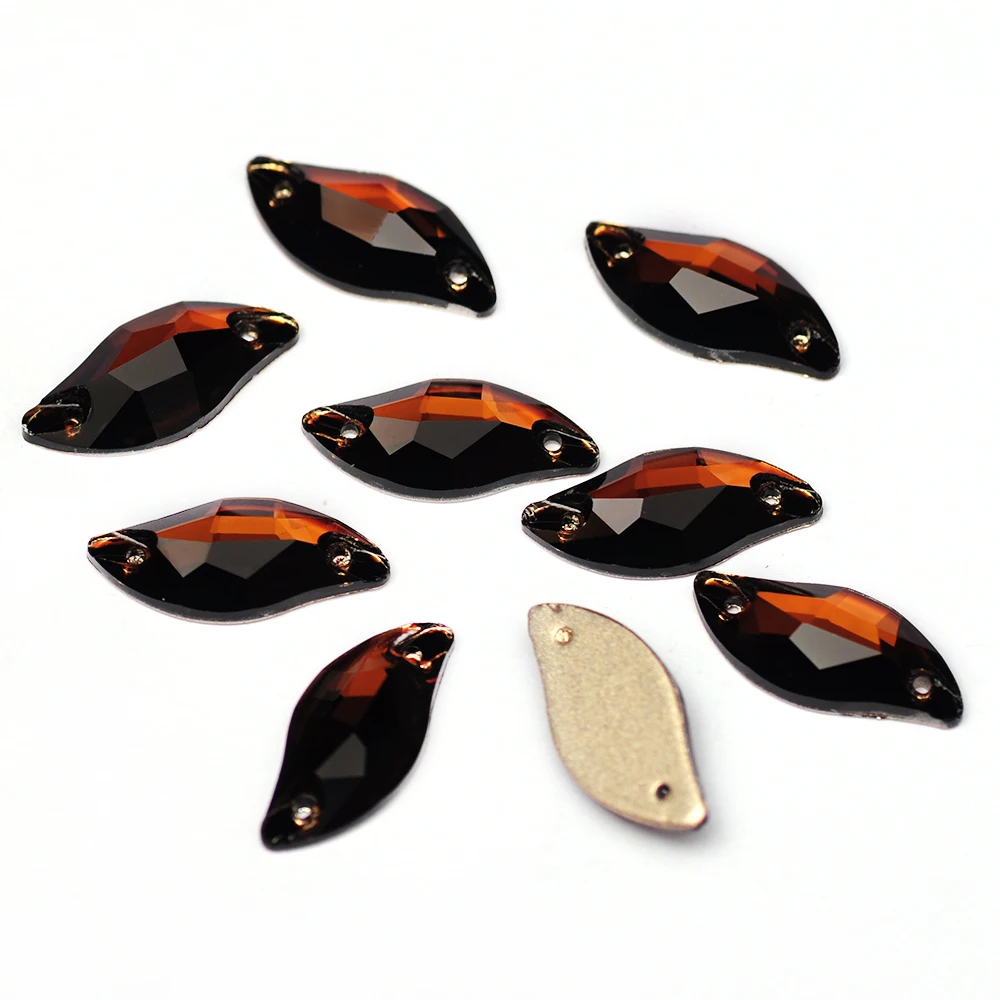 Smoked Topaz Leaf Shape Glass Flatback Sew On Stones, Glitter Crystal Rhinestones for Sewing Clothes, High Quality
Smoked Topaz Leaf Shape Glass Flatback Sew On Stones, Glitter Crystal Rhinestones for Sewing Clothes, High Quality